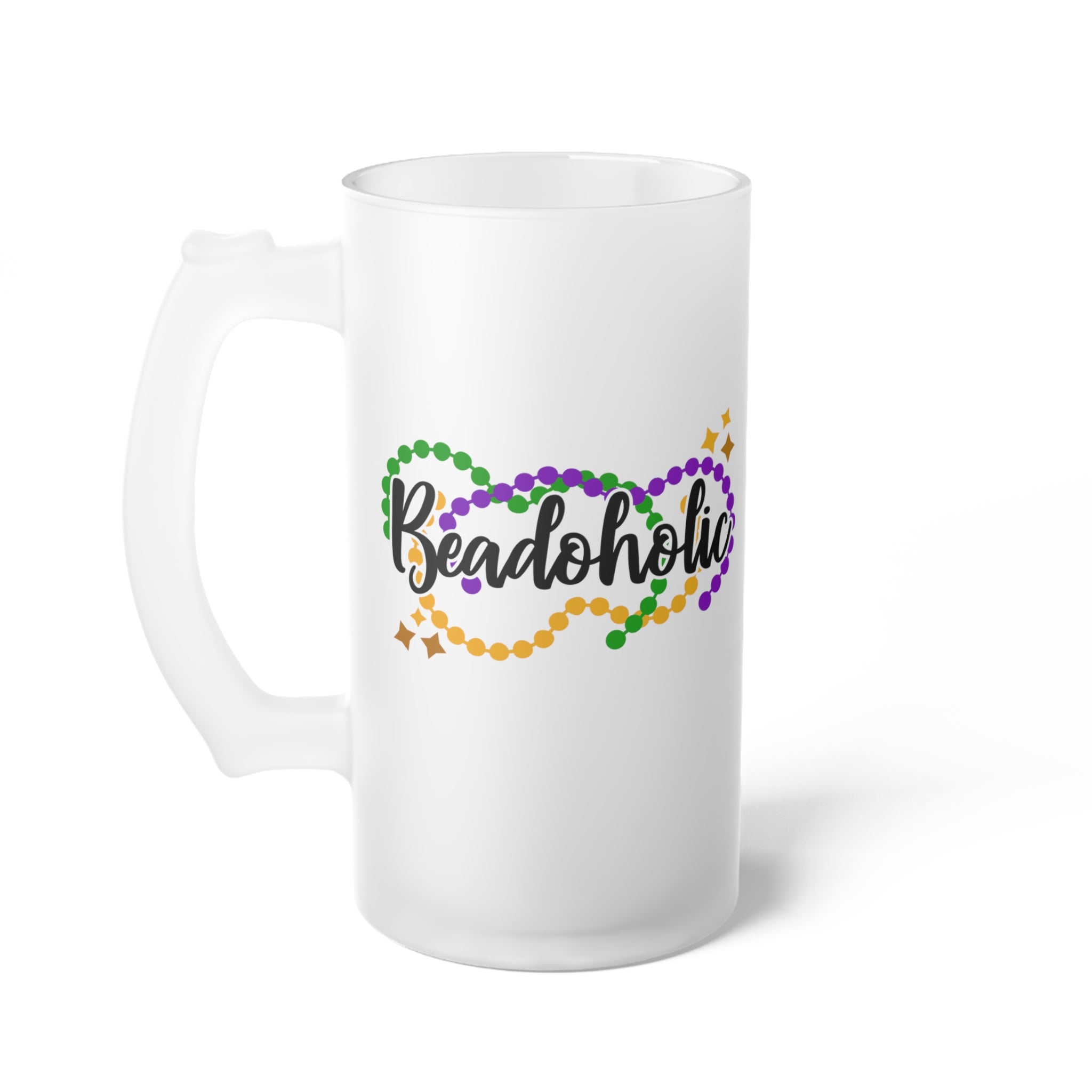 Beadoholic Frosted Glass Beer Mug