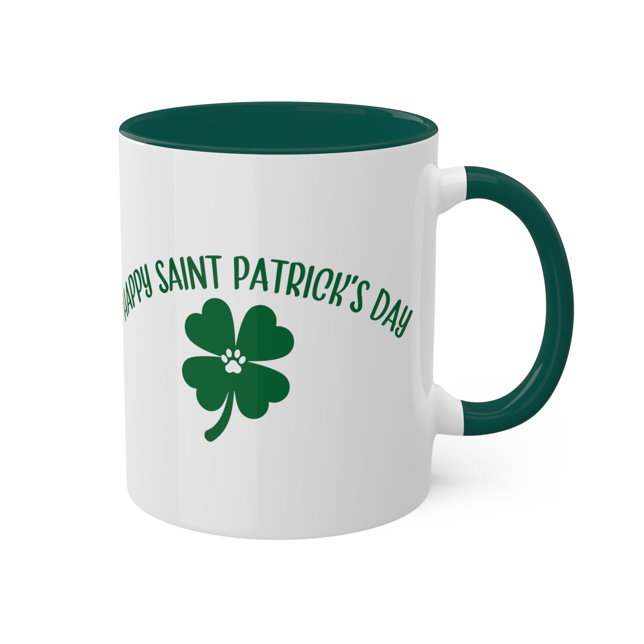 Happy St Patrick's Day Accent Mugs, 11oz - Green