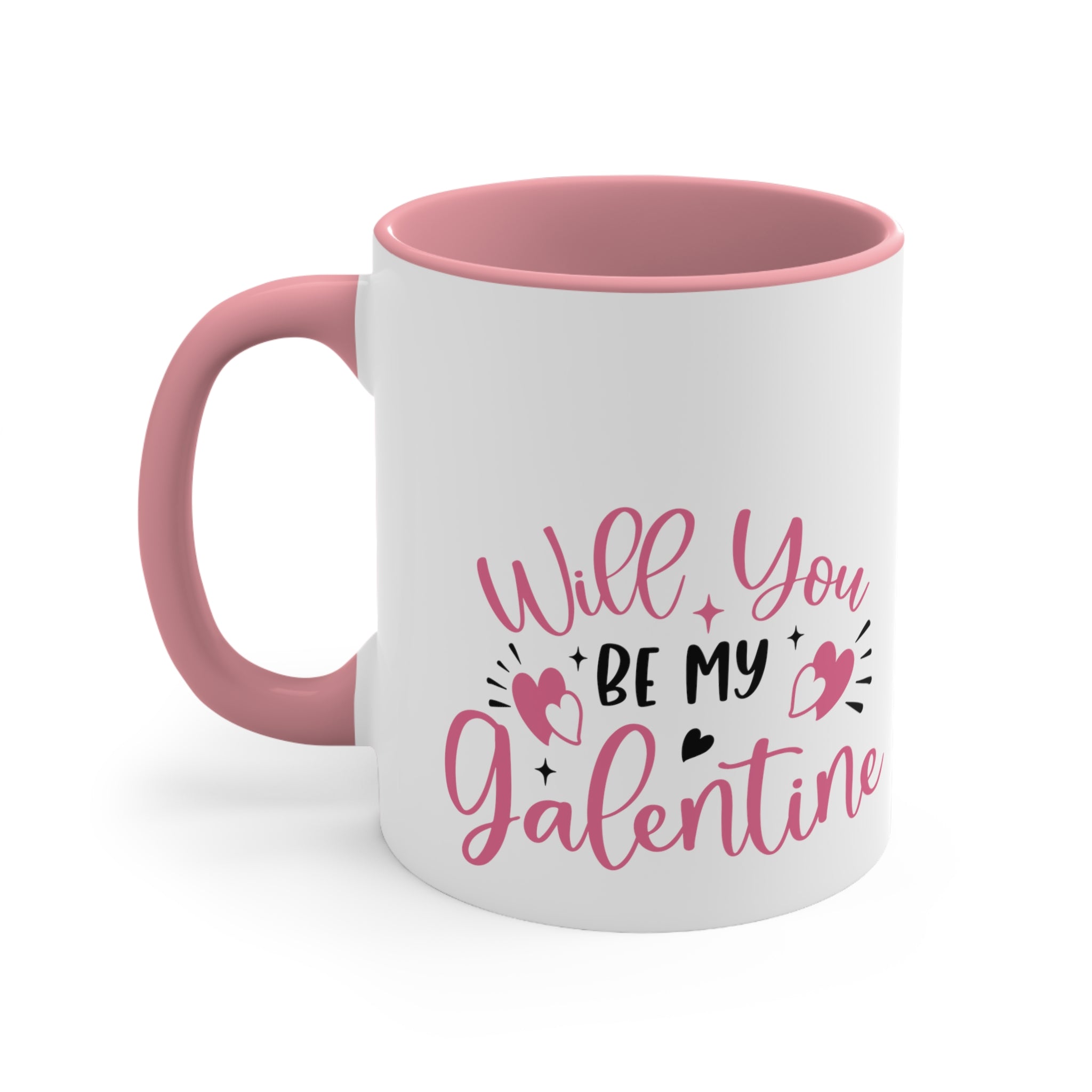 Will You Be My Galentine Accent Coffee Mug, 11oz