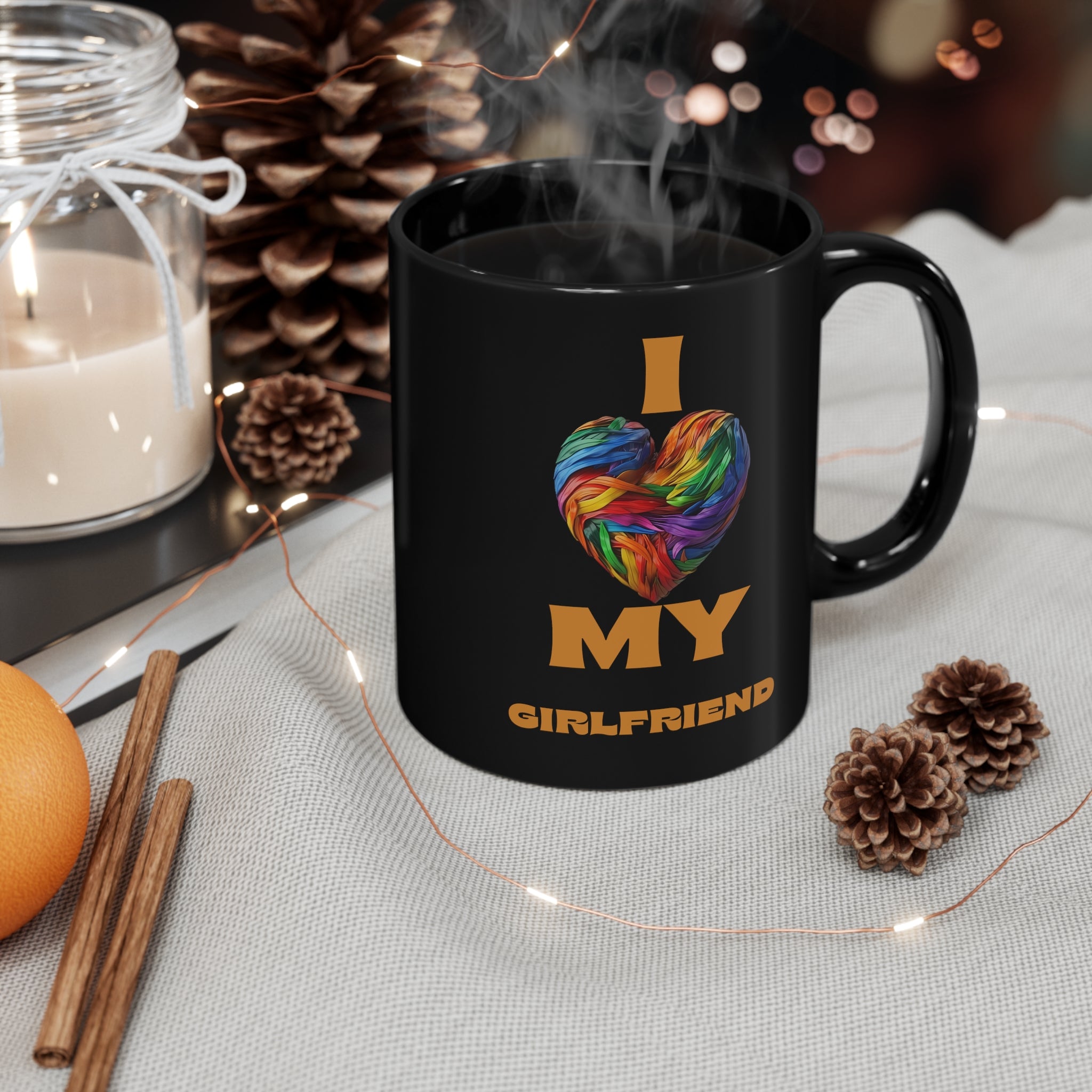 I Love My Girlfriend 11oz Black Mug #5