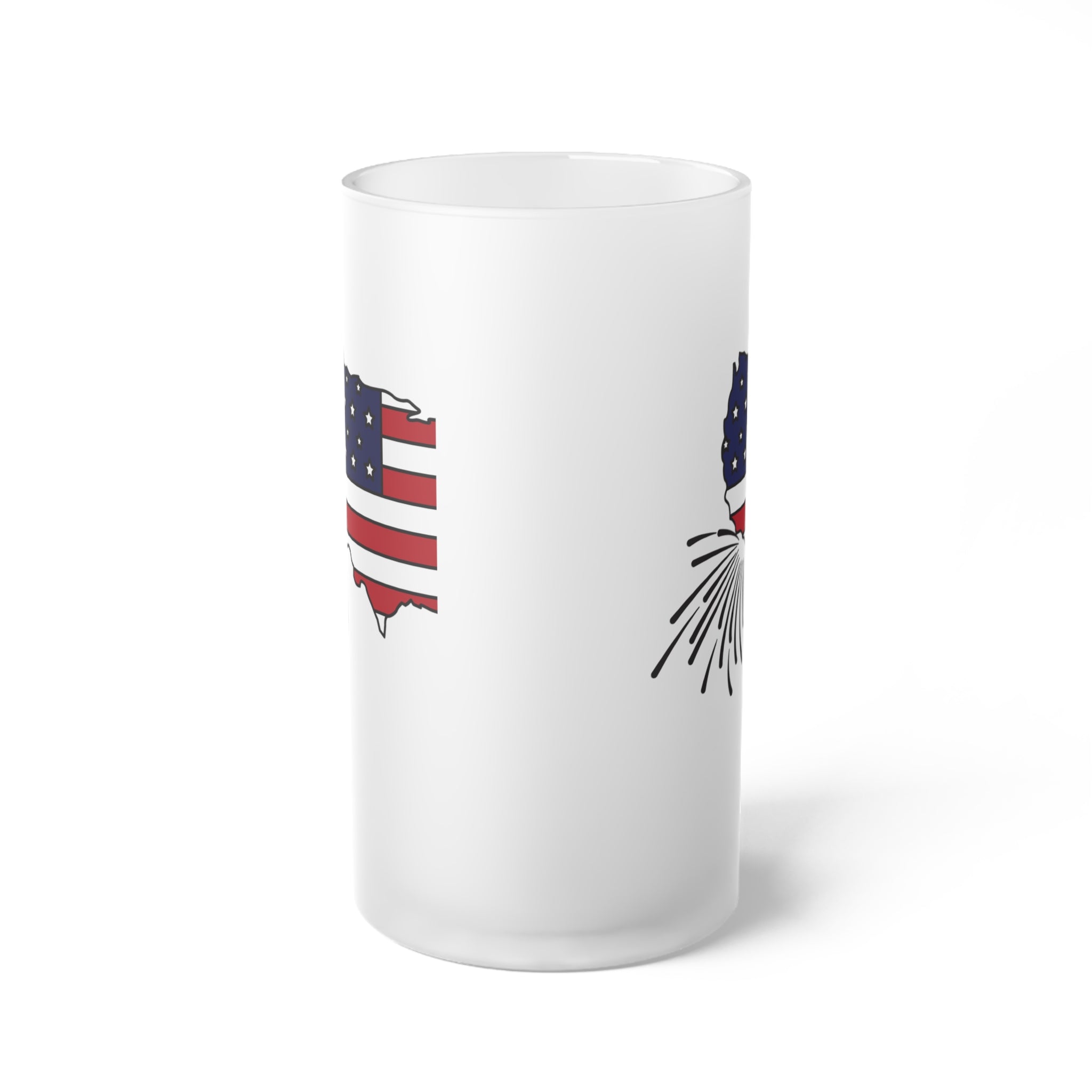 Happy President's Day 2024 Frosted Glass Beer Mug - 16oz/Frosted