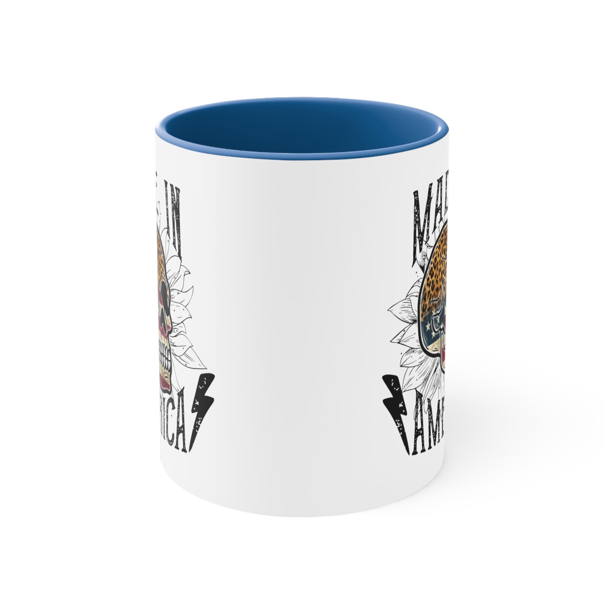 Made In America Skull Accent Coffee Mug, 11oz