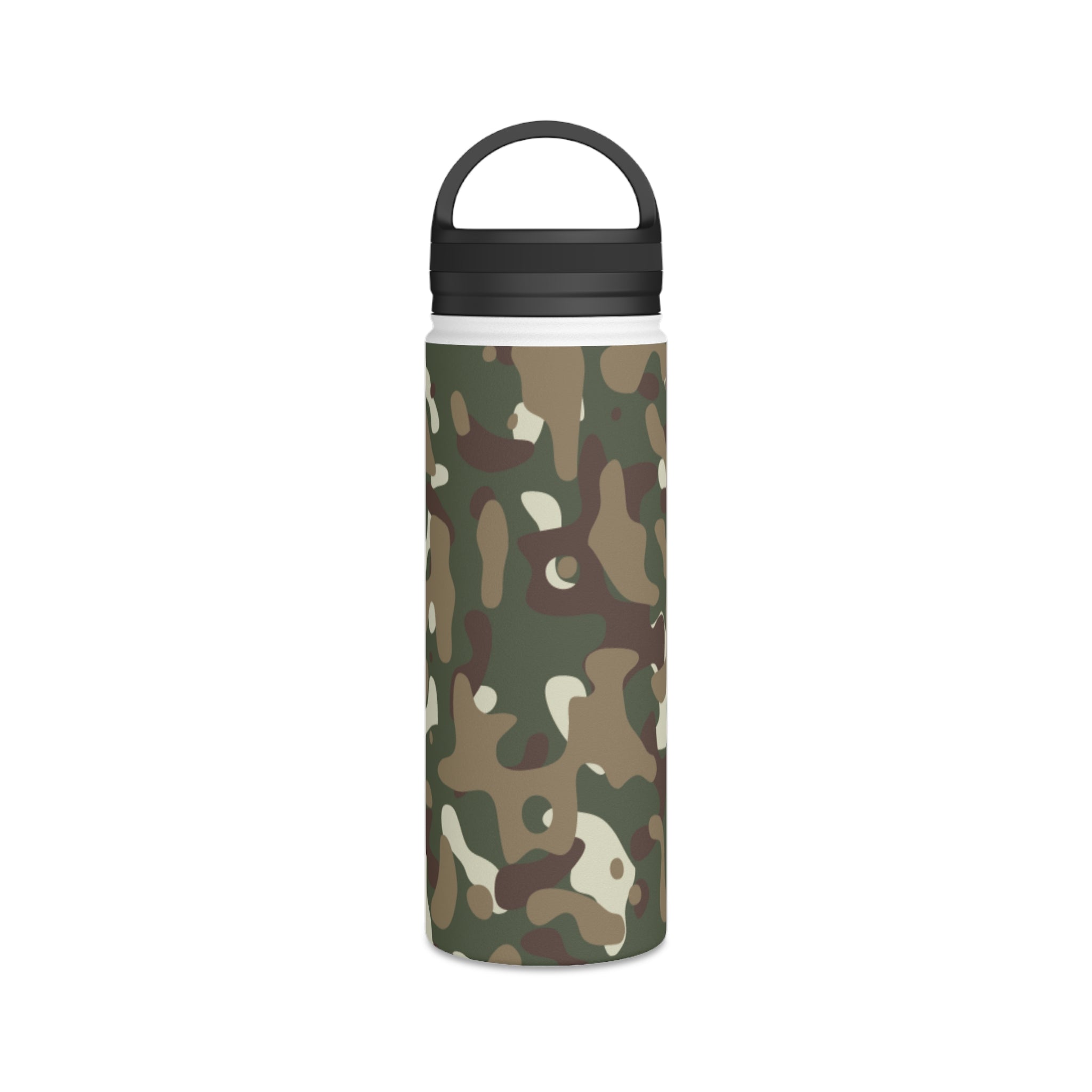 Back To School Camoflauge Stainless Steel Water Bottle, Handle Lid