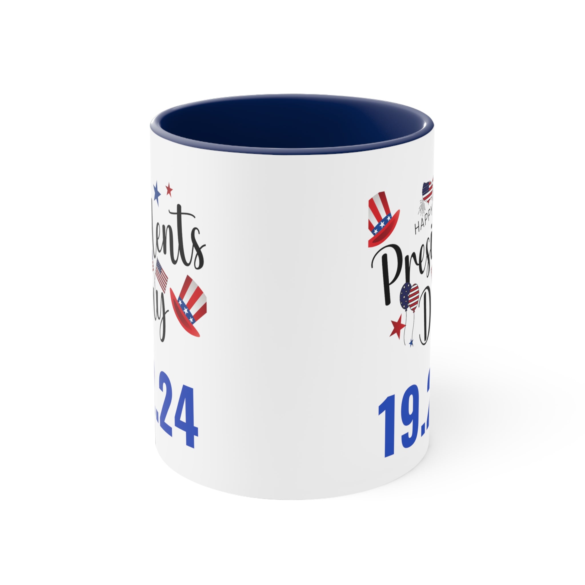 Happy President's Day 2024 Accent Coffee Mug, 11oz - Black