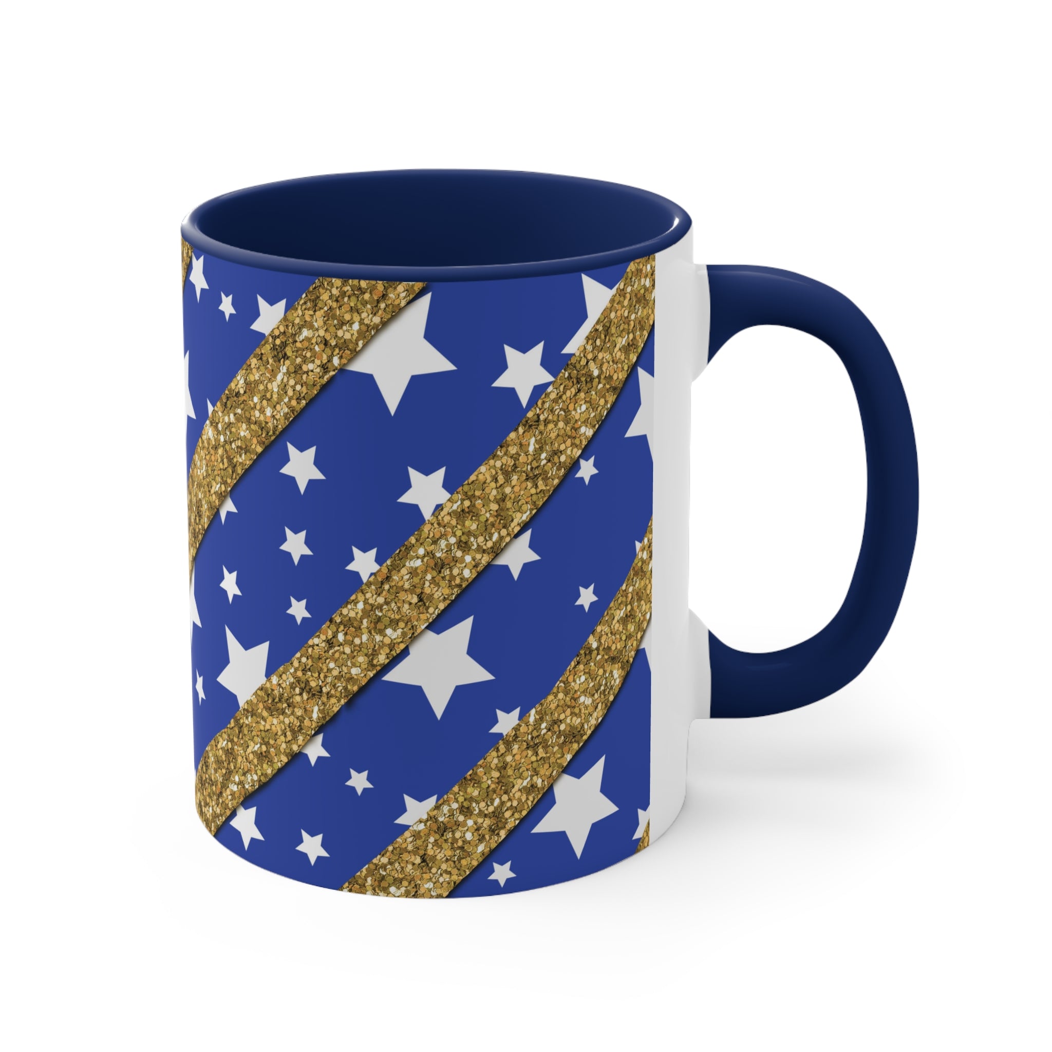 American Flag Themed Accent Coffee Mug, 11oz