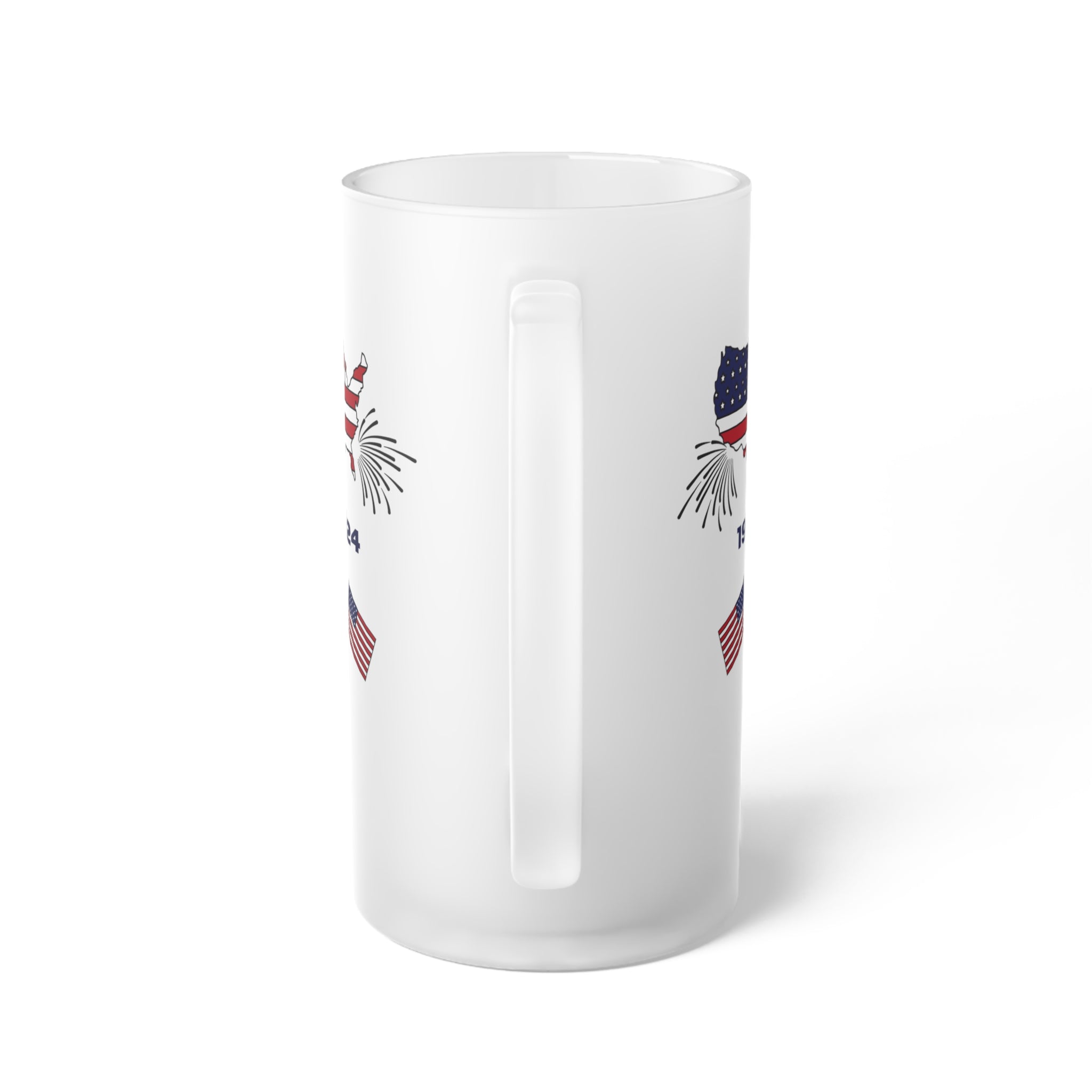 Happy President's Day 2024 Frosted Glass Beer Mug #4