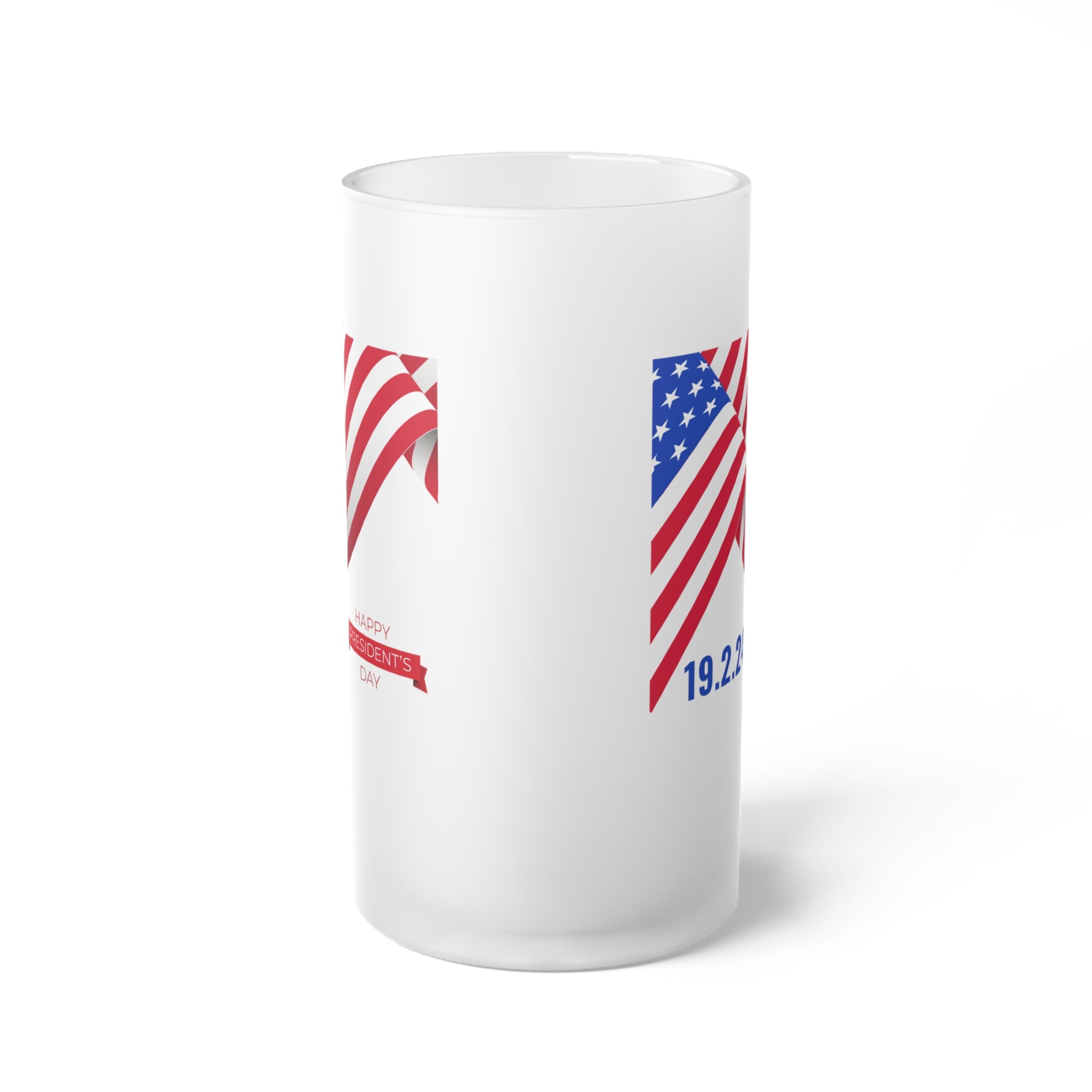 Happy President's Day 2024 Frosted Glass Beer Mug #7
