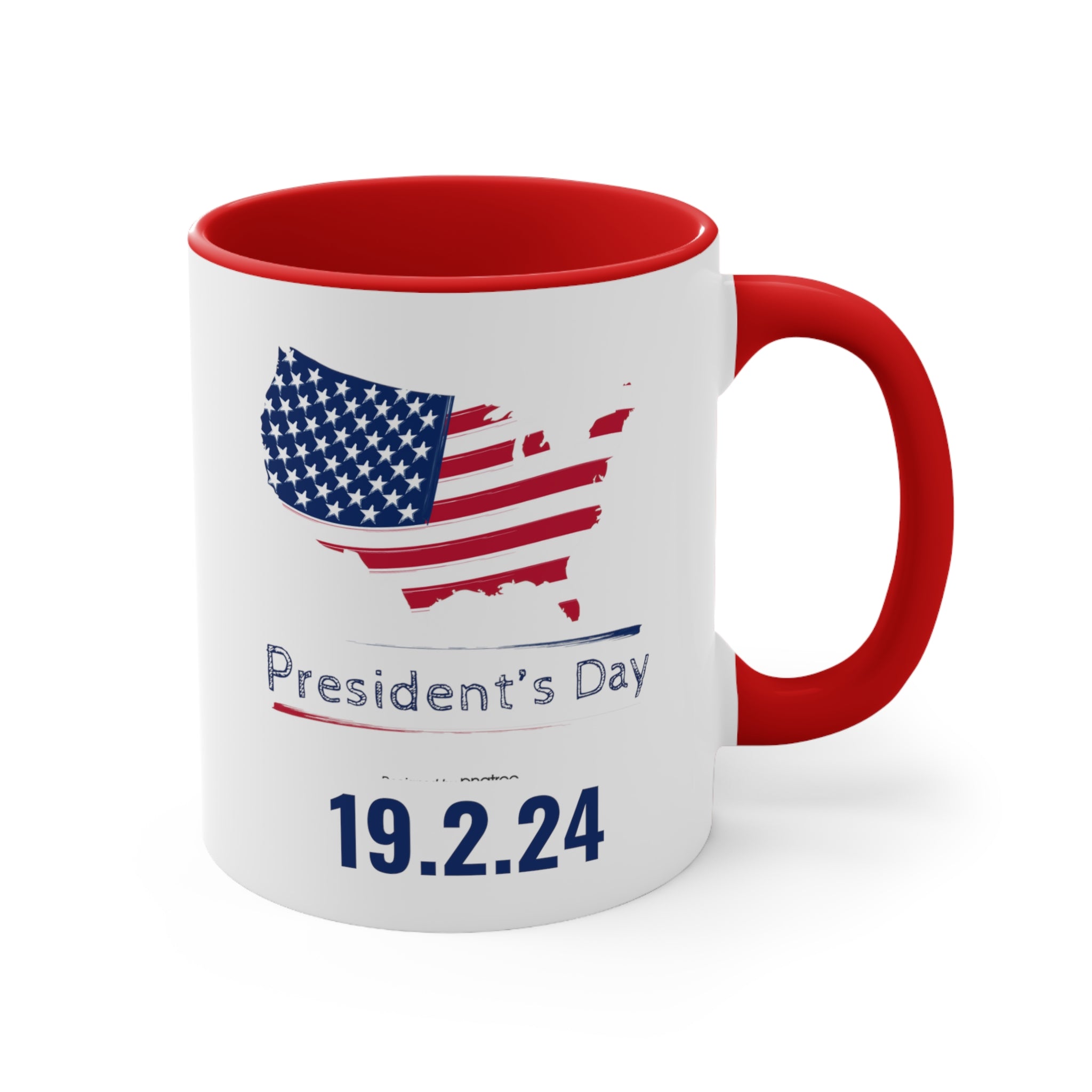 Happy President's Day 2024 Accent Coffee Mug, 11oz - Blue/11oz