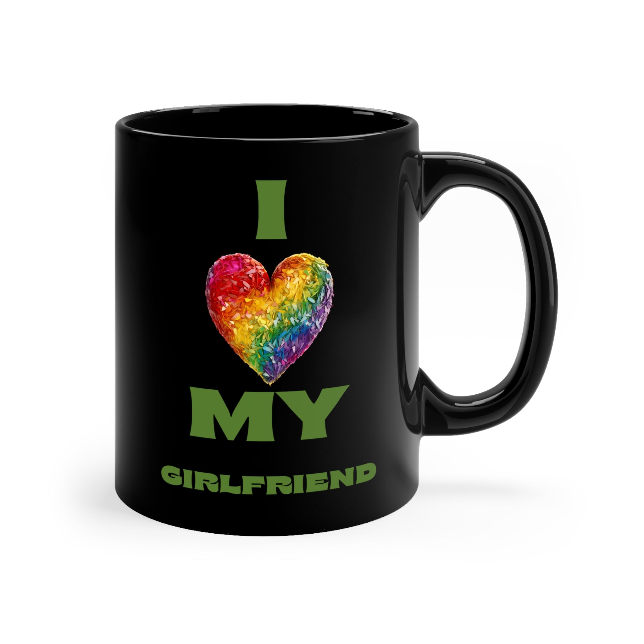 I Love My Girlfriend 11oz Black Mug #6