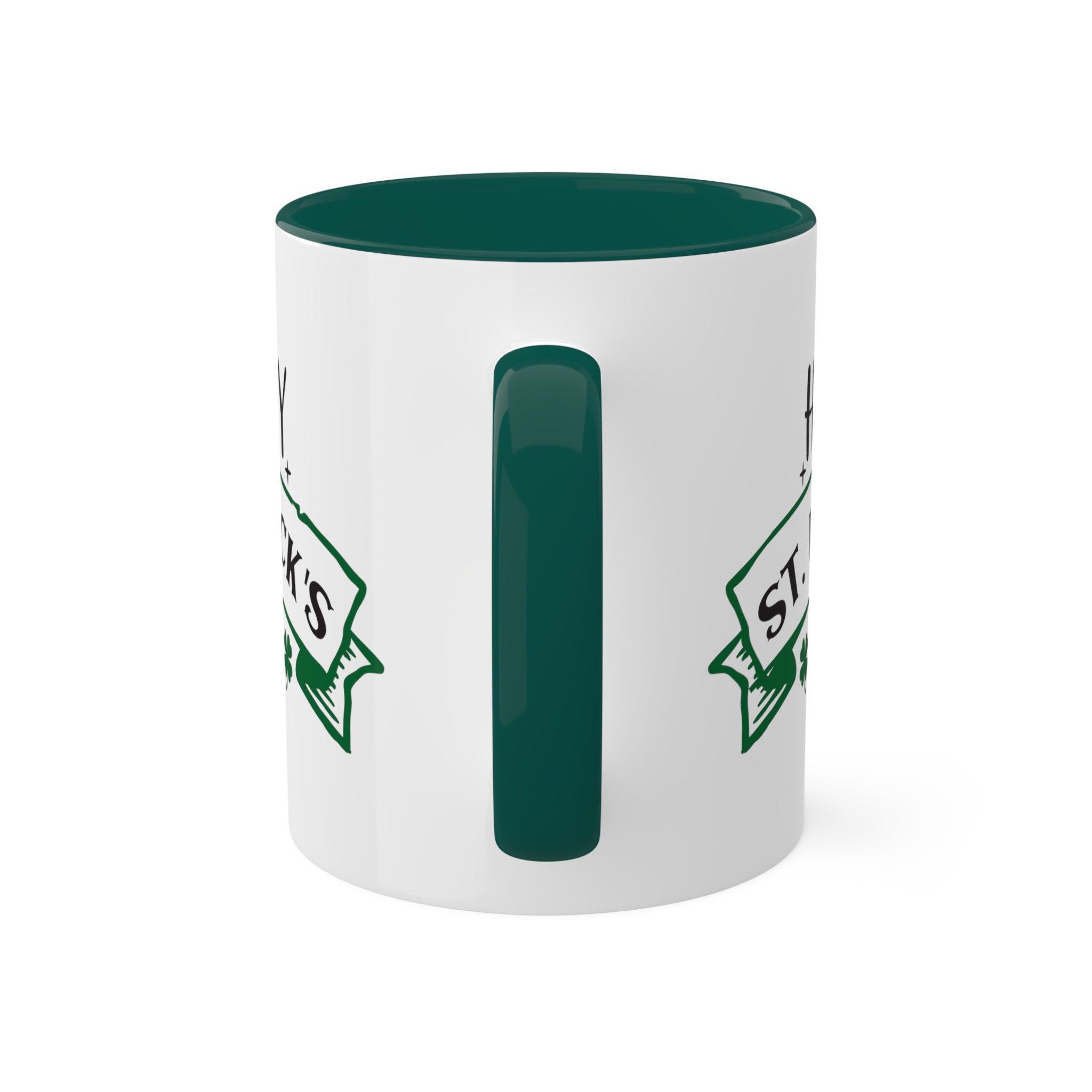 Happy St Patrick's Day Accent Mugs, 11oz - 11oz
