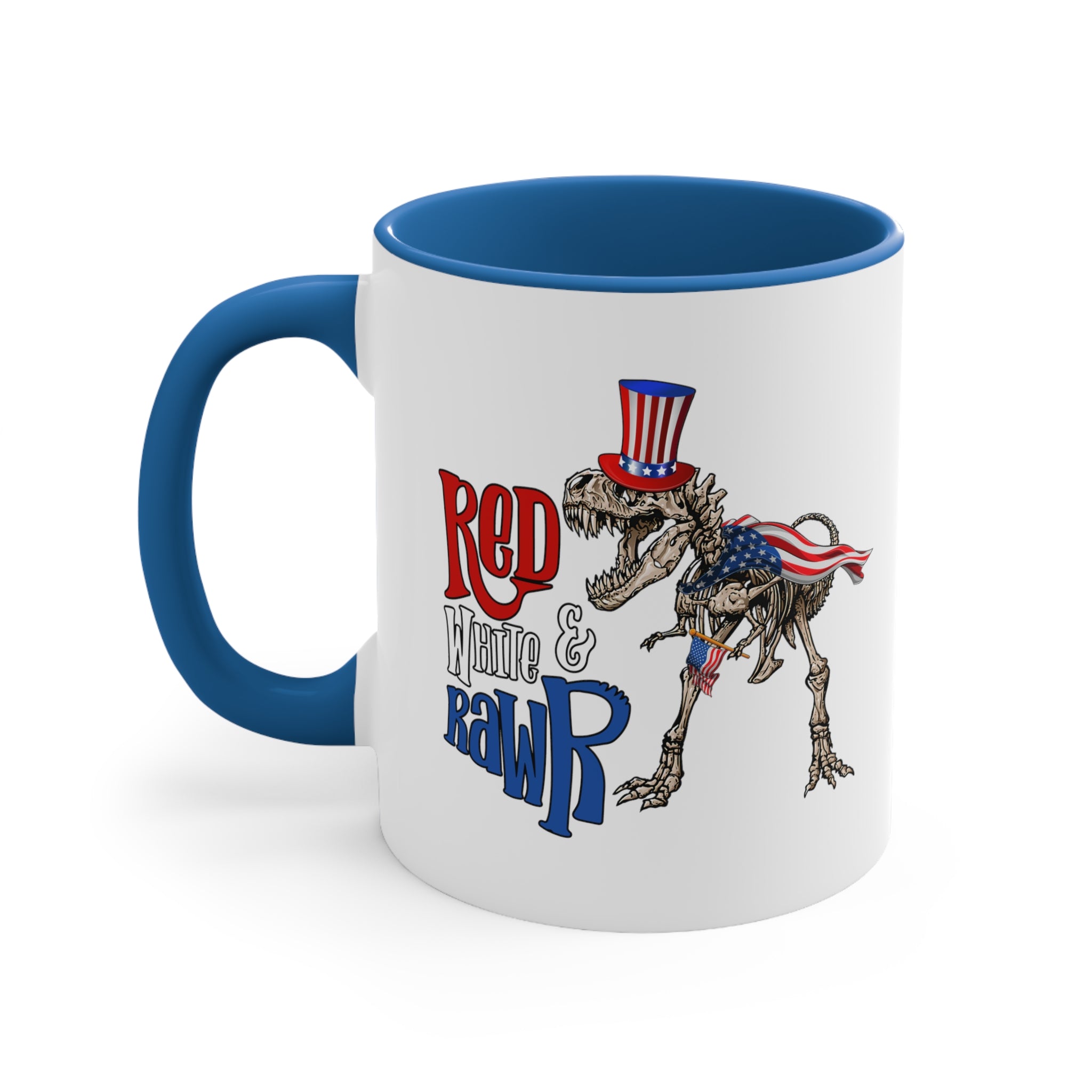 Red White & Rawr Accent Coffee Mug, 11oz