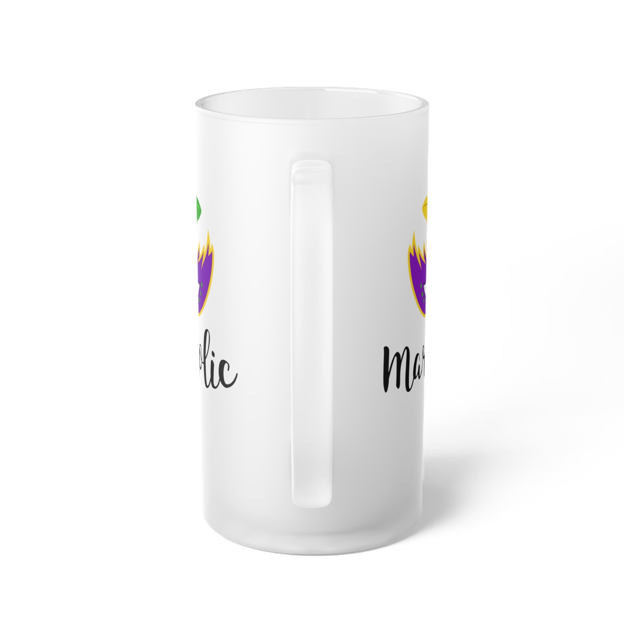 Mardiholic Frosted Glass Beer Mug