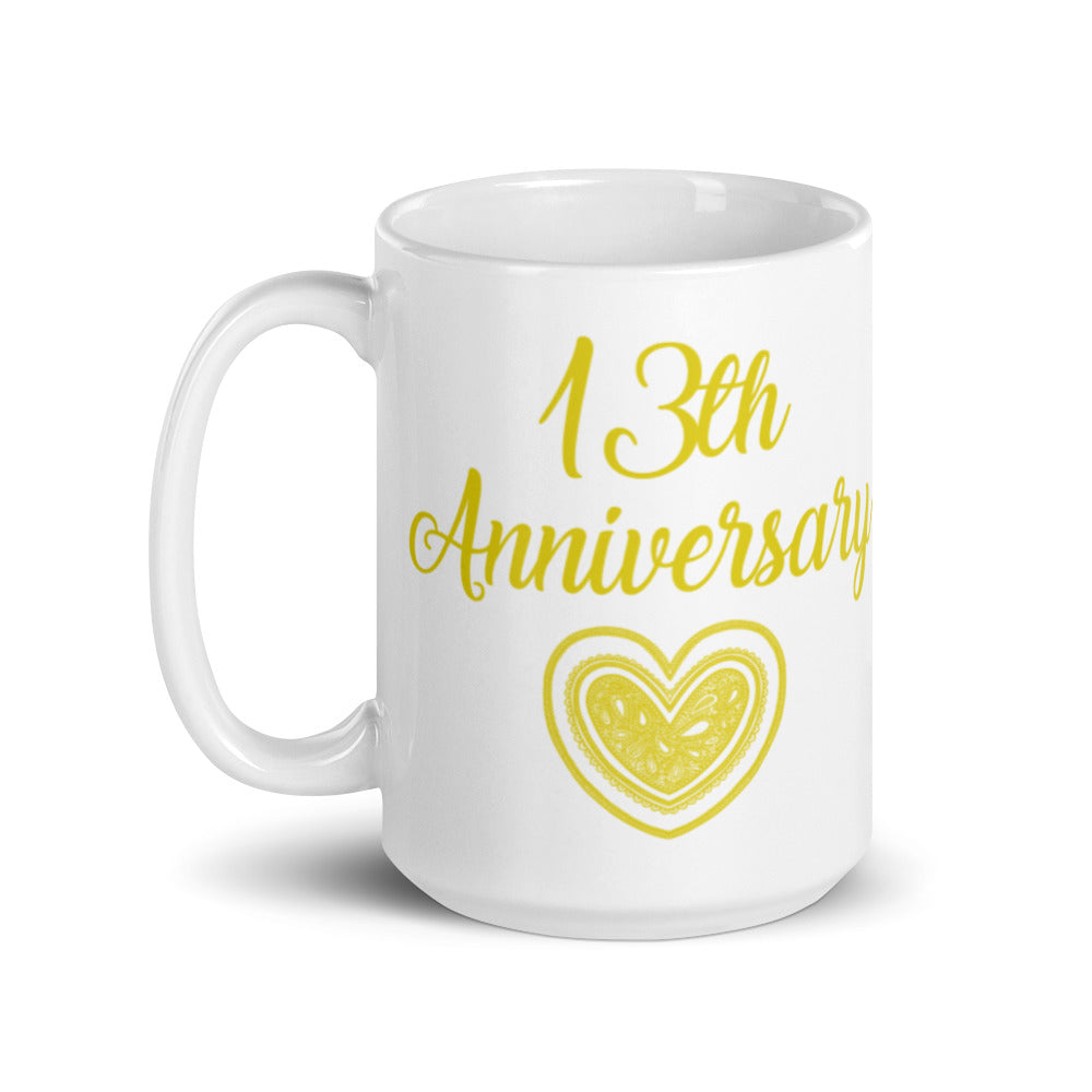 Contemporary Anniversary Ceramic Mug